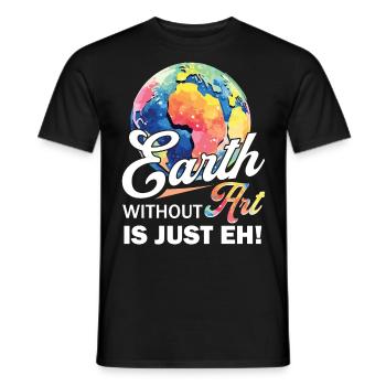 La Terre sans art est juste hein - T-shirt homme - noir - Devant - AI Model Male 178 light (178cm)