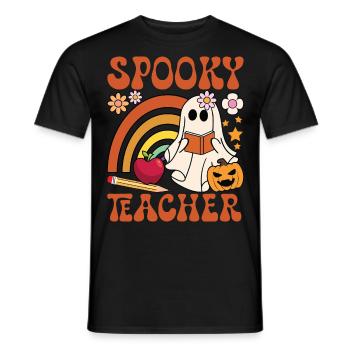 Spooky Teacher - Men's T-Shirt - black - Front - AI Model Male 178 light (178cm)