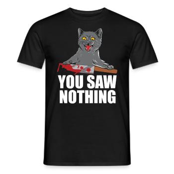 You Saw Nothing - Men's T-Shirt - black - Front - AI Model Male 178 light (178cm)