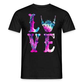Beard Lover Bearded Man Watercolor - Männer T-Shirt - Schwarz - Vorne - AI Model Male 178 light (178cm)