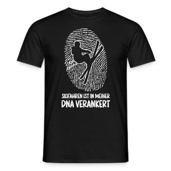 Skifahren ist in meiner DNA Verankert Fingerprint - Männer T-Shirt - Schwarz - Vorne - AI Model Male 178 light (178cm)