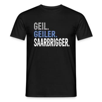 Saarbrigger Saarland Saarländer Saarländisch - Männer T-Shirt - Schwarz - Vorne - AI Model Male 178 light (178cm)