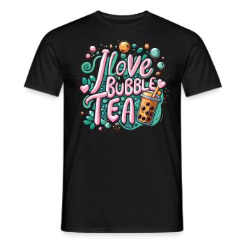 Bubble Tea - Celebrate your love for bubble tea - Men's T-Shirt - black - Front - AI Model Male 178 light (178cm)