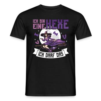 Ich Bin Eine Hexe Ich Darf Das - Männer T-Shirt - Schwarz - Vorne - AI Model Male 178 light (178cm)
