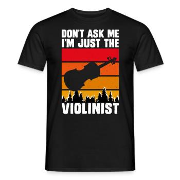 Violoniste violoniste - T-shirt homme - noir - Devant - AI Model Male 178 light (178cm)