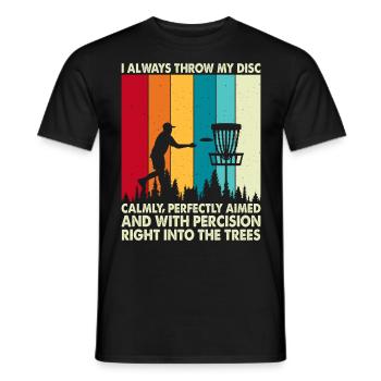 Discgolf Disc Golf - Men's T-Shirt - black - Front - AI Model Male 178 light (178cm)
