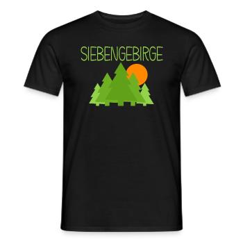 Siebengebirge - Männer T-Shirt - Schwarz - Vorne - AI Model Male 178 light (178cm)