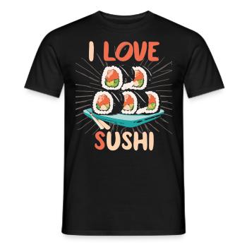 Sushi Dreams - Celebrate your love for sushi - Men's T-Shirt - black - Front - AI Model Male 178 light (178cm)