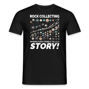 Kieselstein sammeln Sammler Geologie Rockhound - Männer T-Shirt - Schwarz - Vorne - AI Model Male 178 light (178cm)