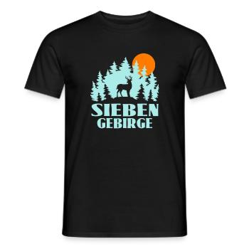Siebengebirge - Männer T-Shirt - Schwarz - Vorne - AI Model Male 178 light (178cm)