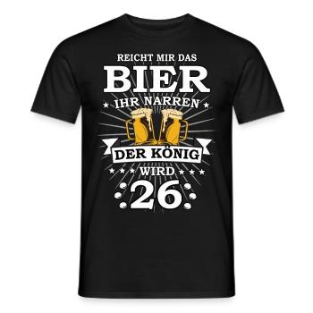 Reicht mir das Bier ihr Narren der König wird 26 - Männer T-Shirt - Schwarz - Vorne - AI Model Male 178 light (178cm)