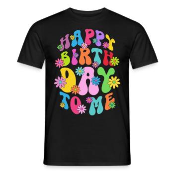 Happy Birthday To Me - Party - Birthday Gift - Men's T-Shirt - black - Front - AI Model Male 178 light (178cm)