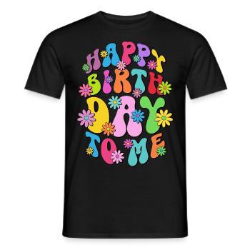 Happy Birthday To Me - Party - Birthday Gift - Men's T-Shirt - black - Front - AI Model Male 178 light (178cm)