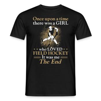 Field Hockey Once Upon A Time - Men's T-Shirt - black - Front - AI Model Male 178 light (178cm)