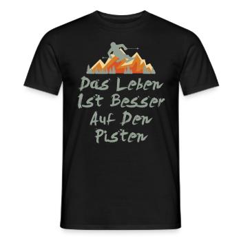 Skifahren Das Leben ist Besser auf den Pisten - Männer T-Shirt - Schwarz - Vorne - AI Model Male 178 light (178cm)