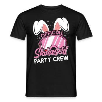 Official Skihaserl Party Crew Ski Party Frauen - Männer T-Shirt - Schwarz - Vorne - AI Model Male 178 light (178cm)