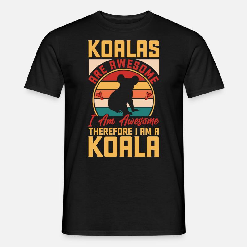 Koala - Männer T-Shirt - Schwarz