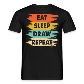 Artist - Men's T-Shirt - black - Front - AI Model Male 178 light (178cm)