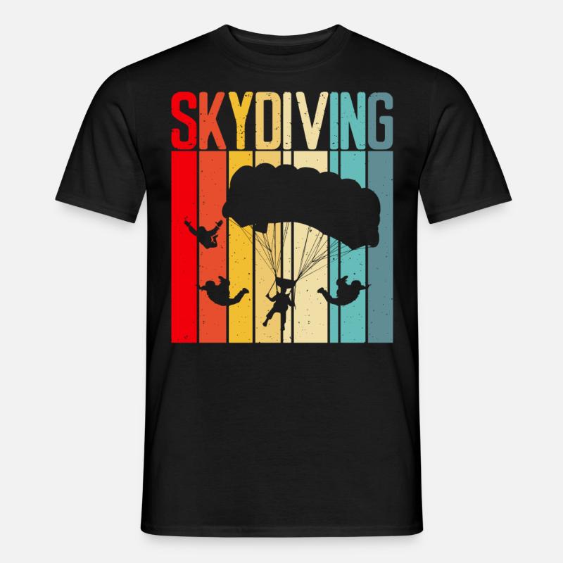 Skydiving - Männer T-Shirt - Schwarz
