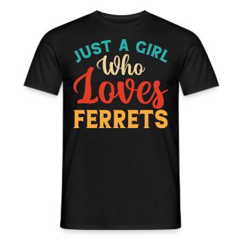 Frettchen - Männer T-Shirt - Schwarz - Vorne - AI Model Male 178 light (178cm)