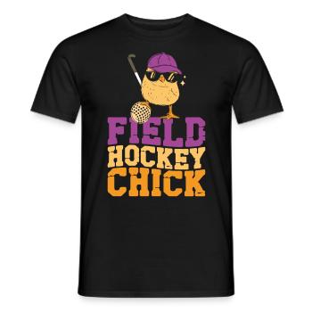 Field Hockey Chicken Field Hockey - Männer T-Shirt - Schwarz - Vorne - AI Model Male 178 light (178cm)