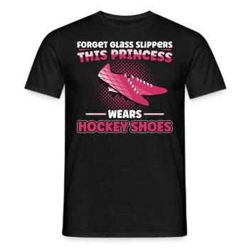Field Hockey Forget Glass Slippers - Männer T-Shirt - Schwarz - Vorne - AI Model Male 178 light (178cm)