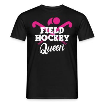 Field Hockey Queen Field Hockey - Männer T-Shirt - Schwarz - Vorne - AI Model Male 178 light (178cm)