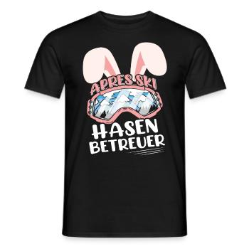 Apres-Ski Hasen Betreuer Skihaserl Skihase - Männer T-Shirt - Schwarz - Vorne - AI Model Male 178 light (178cm)