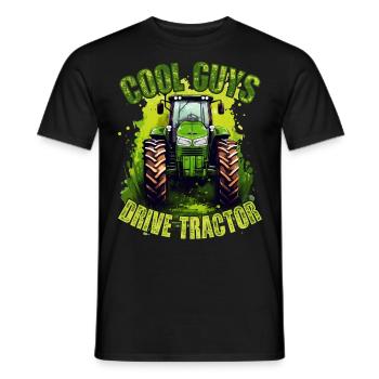 Cool Boys Conduite Tracteur Cadeau Agriculteur Agriculteur - T-shirt homme - noir - Devant - AI Model Male 178 light (178cm)