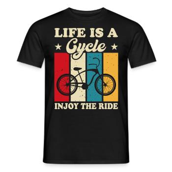 Fahrrad Radfahren - Männer T-Shirt - Schwarz - Vorne - AI Model Male 178 light (178cm)