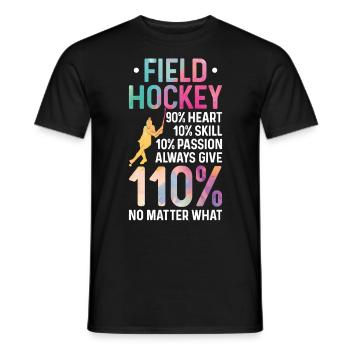 Field Hockey Field Hockey 90% - Männer T-Shirt - Schwarz - Vorne - AI Model Male 178 light (178cm)