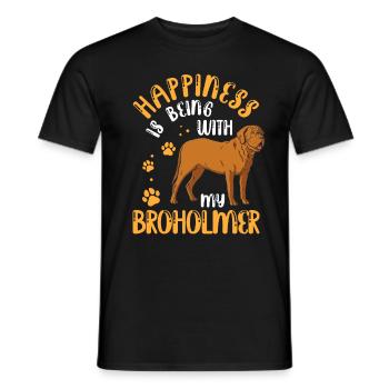 Broholmer me rend heureux Broholmer - T-shirt homme - noir - Devant - AI Model Male 178 light (178cm)