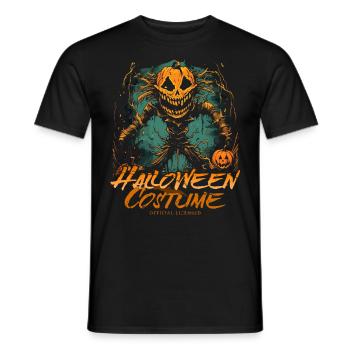 Vogelscheuche mit Kürbis Vintage Halloween Kostüm - Männer T-Shirt - Schwarz - Vorne - AI Model Male 178 light (178cm)