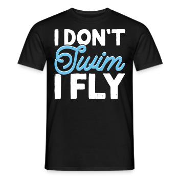 Swimming Swimmers - Men's T-Shirt - black - Front - AI Model Male 178 light (178cm)