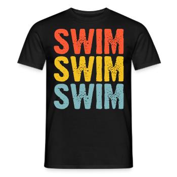 Swimming Swimmers - Men's T-Shirt - black - Front - AI Model Male 178 light (178cm)