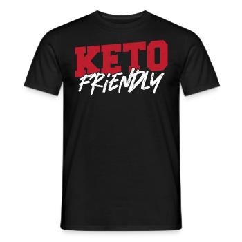 Keto Friendly Keto Diät Ketogenic Ketone - Männer T-Shirt - Schwarz - Vorne - AI Model Male 178 light (178cm)