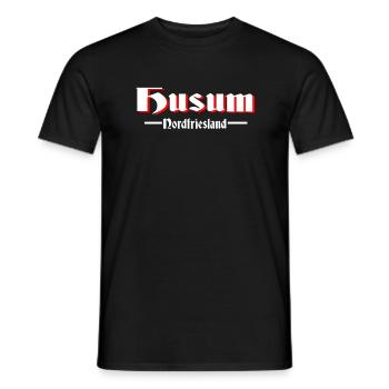 Husum - Männer T-Shirt - Schwarz - Vorne - AI Model Male 178 light (178cm)