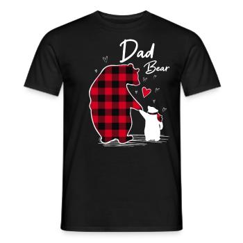 Dad Bear - Men's T-Shirt - black - Front - AI Model Male 178 light (178cm)