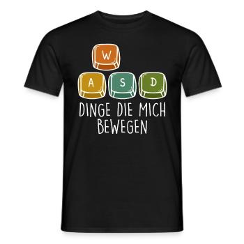 Gamer Dinge die mich Bewegen Spielekonsole - Männer T-Shirt - Schwarz - Vorne - AI Model Male 178 light (178cm)