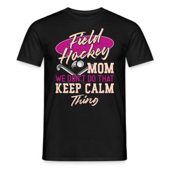 Hockey sur gazon Maman Hockey sur gazon Maman - T-shirt homme - noir - Devant - AI Model Male 178 light (178cm)