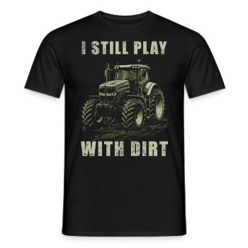 Je suis toujours avec Dirt Traktor Farmer Bauer - T-shirt homme - noir - Devant - AI Model Male 178 light (178cm)