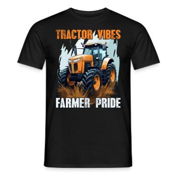 Tractor Vibes Farmer Pride Traktor Landwirt Bauer - T-shirt homme - noir - Devant - AI Model Male 178 light (178cm)