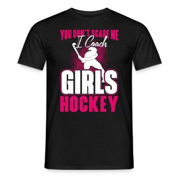 Field Hockey Coach You Don't Scare - Männer T-Shirt - Schwarz - Vorne - AI Model Male 178 light (178cm)
