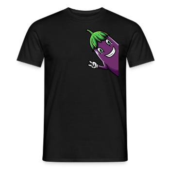 Aubergine Côté Fruits Légumes Végétarien - T-shirt homme - noir - Devant - AI Model Male 178 light (178cm)