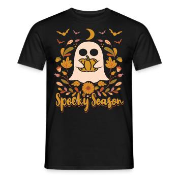 Niedliches Gespenst Halloween Gespenstische Saison - Männer T-Shirt - Schwarz - Vorne - AI Model Male 178 light (178cm)