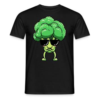 Brocoli Emoticon Végétalien Légume Végétarien - T-shirt homme - noir - Devant - AI Model Male 178 light (178cm)