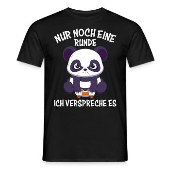 Gaming Panda Nur noch Eine Runde Ich Versprechs - Männer T-Shirt - Schwarz - Vorne - AI Model Male 178 light (178cm)