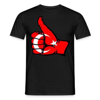 Turkey Flag All Clear Icon - Men's T-Shirt - black - Front - AI Model Male 178 light (178cm)