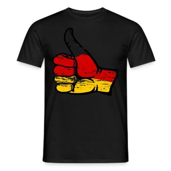 Germany Flag All Clear Icon Used - Men's T-Shirt - black - Front - AI Model Male 178 light (178cm)