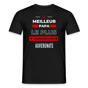 Le meilleur papa, le plus courageux des Auvergnats - T-shirt homme - noir - Devant - AI Model Male 178 light (178cm)
